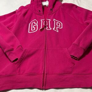 GAP L-XL Fuchsia Zip-Up Hoodie
